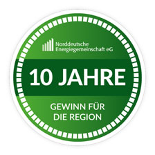 Die Norddeutsche Energiegemeinschaft eG ist seit 10 Jahren ein Gewinn für die Region